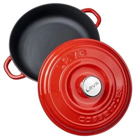 Lava Döküm Kırmızı 28 cm Karnıyarık Tenceresi