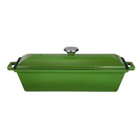 Lava Döküm Terrine 11x29 CM Yeşil Ekmek Kabı