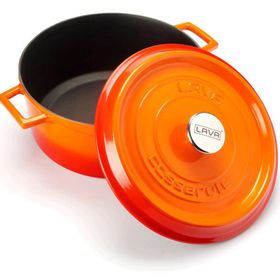 Lava Döküm Trendy Turuncu 28cm Derin Tencere