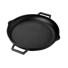 Lava Döküm Yuvarlak Metal Kulplu 26 cm Siyah Kızartma Tavası