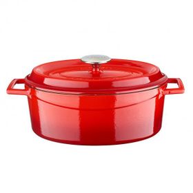 Lava Edition Serisi 23x29 cm Kırmızı Döküm Oval Tencere