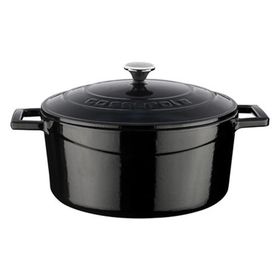 Lava Flok 28 cm Siyah Yuvarlak Tencere