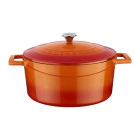 Lava Folk Çap 24 cm Turuncu Döküm Yuvarlak Tencere