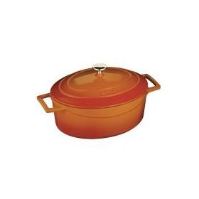 Lava Folk Kırmızı 25 cm Oval Döküm Demir Tencere