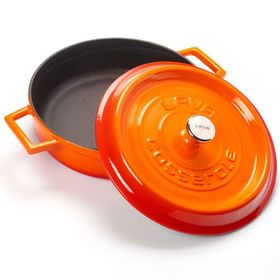 Lava Folk Yayvan 24 cm 2,4 lt Turuncu Döküm Tencere