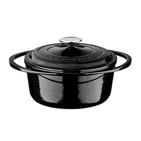 Lava Heritage 24 cm Siyah Yuvarlak Döküm Tencere