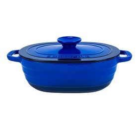 Lava LV O TC6 33 YK6 B Experience Serisi 24x33 cm Oval Döküm Demir Kapak Mavi Tencere