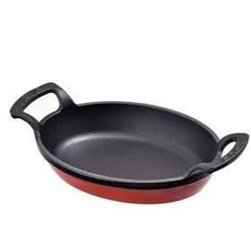 Lava LV O TV 2317 SHN Kırmızı 23x17 cm Döküm Oval Kulplu Tava