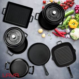 Lava LV S ET K52 BL 6x Trendy Serisi 8 Parça Siyah Döküm Tencere ve Tava Seti