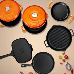 Lava LV S ET K53 O 6x Trendy Serisi 9 Parça Turuncu Döküm Tencere ve Tava Seti