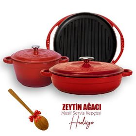 Lava LV S NHR 3X GR SET R New Heritage Özel Seri Döküm 3X GR Izgara Tava ve Tencere Seti