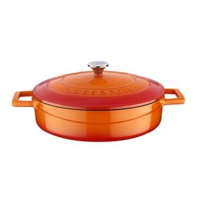 Lava LV Y ST 24 K1 O Folk Serisi 24 cm Döküm Çok Amaçlı Turuncu Yayvan Tencere