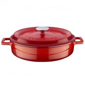 Lava LVYST24K2R 24 cm Kırmızı Döküm Yayvan Tencere