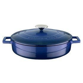 Lava Mavi 28 cm Döküm Yuvarlak Folk Seri Tencere