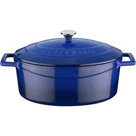 Lava Mavi Metal Oval Döküm 3.91 lt 27 cm Tencere