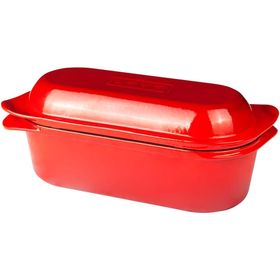 Lava Metal Kırmızı Dikdörtgen Ekmek Tenceresi