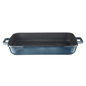 Lava Metal Premium Serisi 26x40 cm Majolik Gri Dikdörtgen Döküm Tepsi