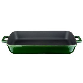 Lava Metal Premium Serisi 26x40 cm Majolik Gri Dikdörtgen Döküm Tepsi