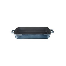 Lava Metal Premium Serisi 26x40 cm Majolik Gri Dikdörtgen Döküm Tepsi