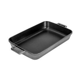 Lava Metal Premium Serisi 26x40 cm Majolik Gri Dikdörtgen Döküm Tepsi