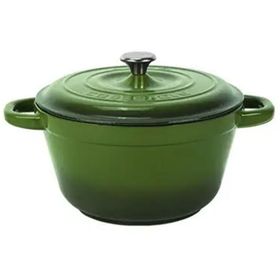 Lava New Heritage Serisi 22 cm Döküm Demir Kapak Yeşil Yuvarlak Tencere