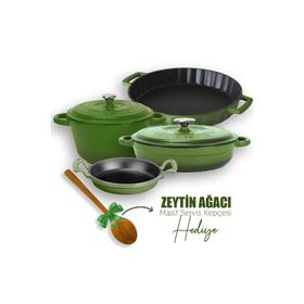 Lava New Heritage Serisi Döküm 4X Demir Tencere Tava Seti