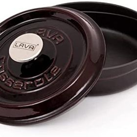 Lava Premium Yuvarlak 24 cm Majolik Mor Döküm Çok Amaçlı Tencere