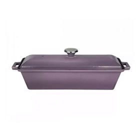 Lava Terrine Serisi Ölçü 11x29 cm Mor Döküm Ekmek Tenceresi