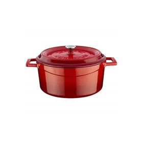 Lava Trendy 24 cm 4.49 lt Kırmızı Döküm Yuvarlak Tencere
