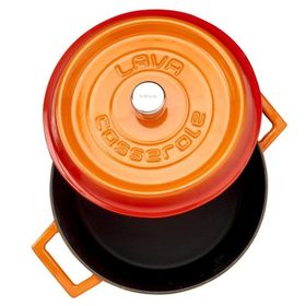 Lava Trendy 24 cm Turuncu Yuvarlak Döküm Derin Tencere