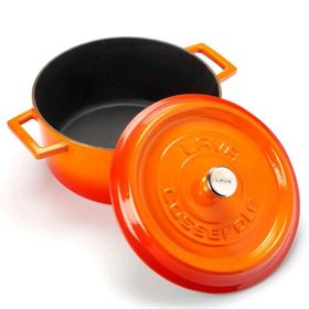 Lava Trendy 24 cm Turuncu Yuvarlak Döküm Derin Tencere