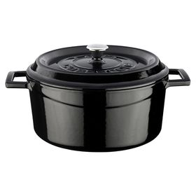 Lava Trendy 32 cm Siyah Yuvarlak Tencere