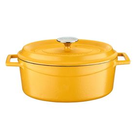 Lava Trendy Kapak Mat Kırmızı 24 cm Döküm Demir Spring Yuvarlak Tencere
