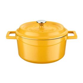 Lava Trendy Kapak Mat Kırmızı 28 cm Döküm Demir Spring Yuvarlak Tencere