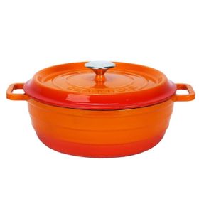 Lava Trendy Kapak Mat Kırmızı 28 cm Döküm Demir Spring Yuvarlak Tencere