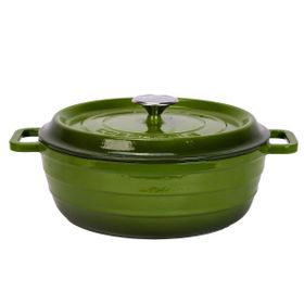 Lava Trendy Kapak Mat Kırmızı 28 cm Döküm Demir Spring Yuvarlak Tencere