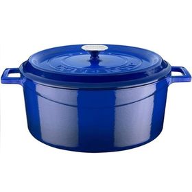 Lava Trendy Mavi Yuvarlak 32 cm Döküm Tencere