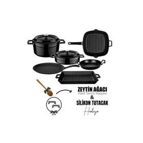 Lava Trendy Serisi Döküm 6X 8 Parça Tencere Tava Seti