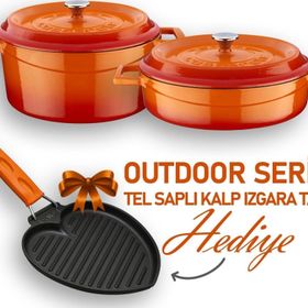 Lava Trendy Serisi Yuvarlak Derin ve Sığ 5 Parça Tencere Tava Çeyiz Seti