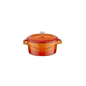 Lava Trendy Turuncu Oval Mini 12 x 9 cm Döküm Tencere