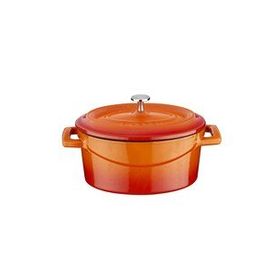 Lava Trendy Turuncu Oval Mini 12 x 9 cm Döküm Tencere