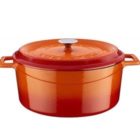 Lava Trendy Turuncu Yuvarlak 32 cm Döküm Tencere