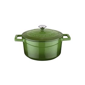 Lava Trendy Yuvarlak 24 cm Yeşil Demir Döküm Derin Tencere