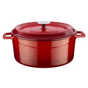 Lava Trendy Yuvarlak 28 cm Kırmızı Demir Döküm Derin Tencere