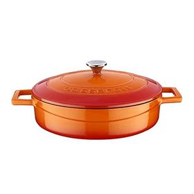 Lava Turuncu Döküm Çok Amaçlı Yayvan Trendy 24 cm 2.47 L