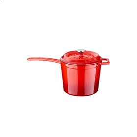 Lava Yuvarlak 18 cm Kırmızı Metal Saplı Döküm Sos Tenceresi