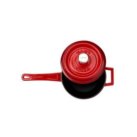 Lava Yuvarlak 18 cm Kırmızı Metal Saplı Döküm Sos Tenceresi