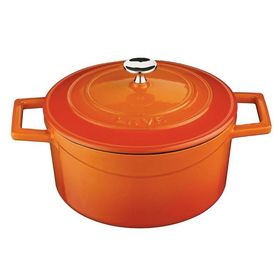 Lava Yuvarlak 24 cm Turuncu Derin Tencere
