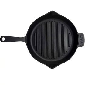 Lava Yuvarlak Metal Kulplu 28 cm Döküm Izgara Tava