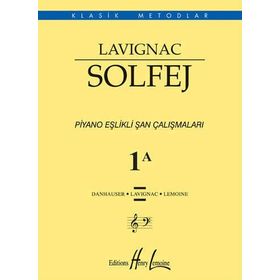 Lavignac 1A Solfej Piyano Eşlikli Şan Çalışmaları - Henry Lemoine